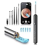 Loyker Ear Wax Removal Tool Camera, Ear Cleaner with 1080P Camera, Earwax Removal Cleaning Kit with 6 Ear Pick, Otoscope for iPhone, iPad, Android Phones, Gray