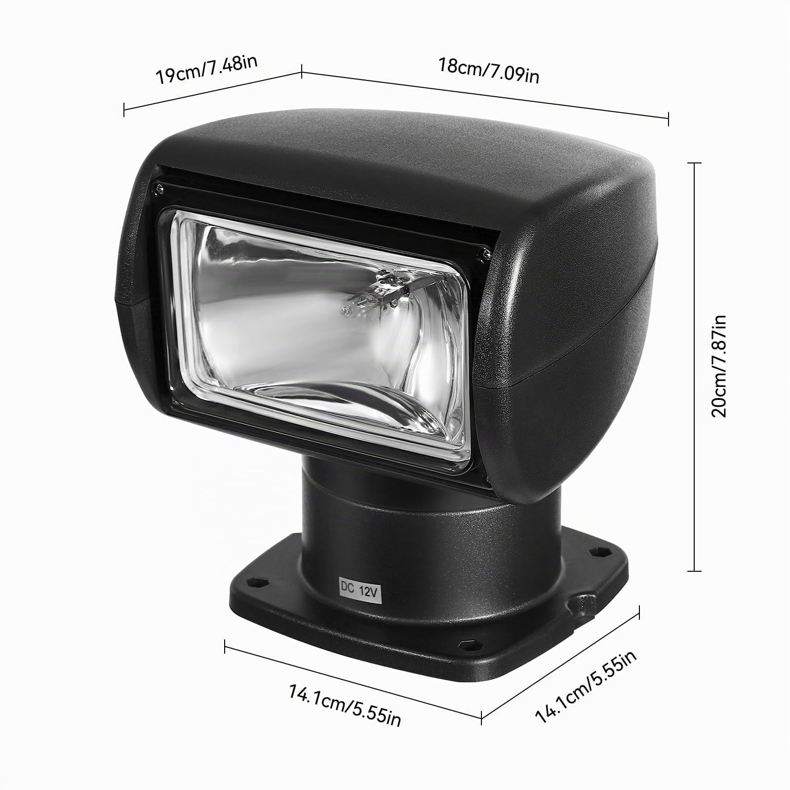 Phare marin, 360° Marine Yacht, fanal de recherche avec télécommande, 12 V 100 W, télécommande pour bateau, voiture, phares marins