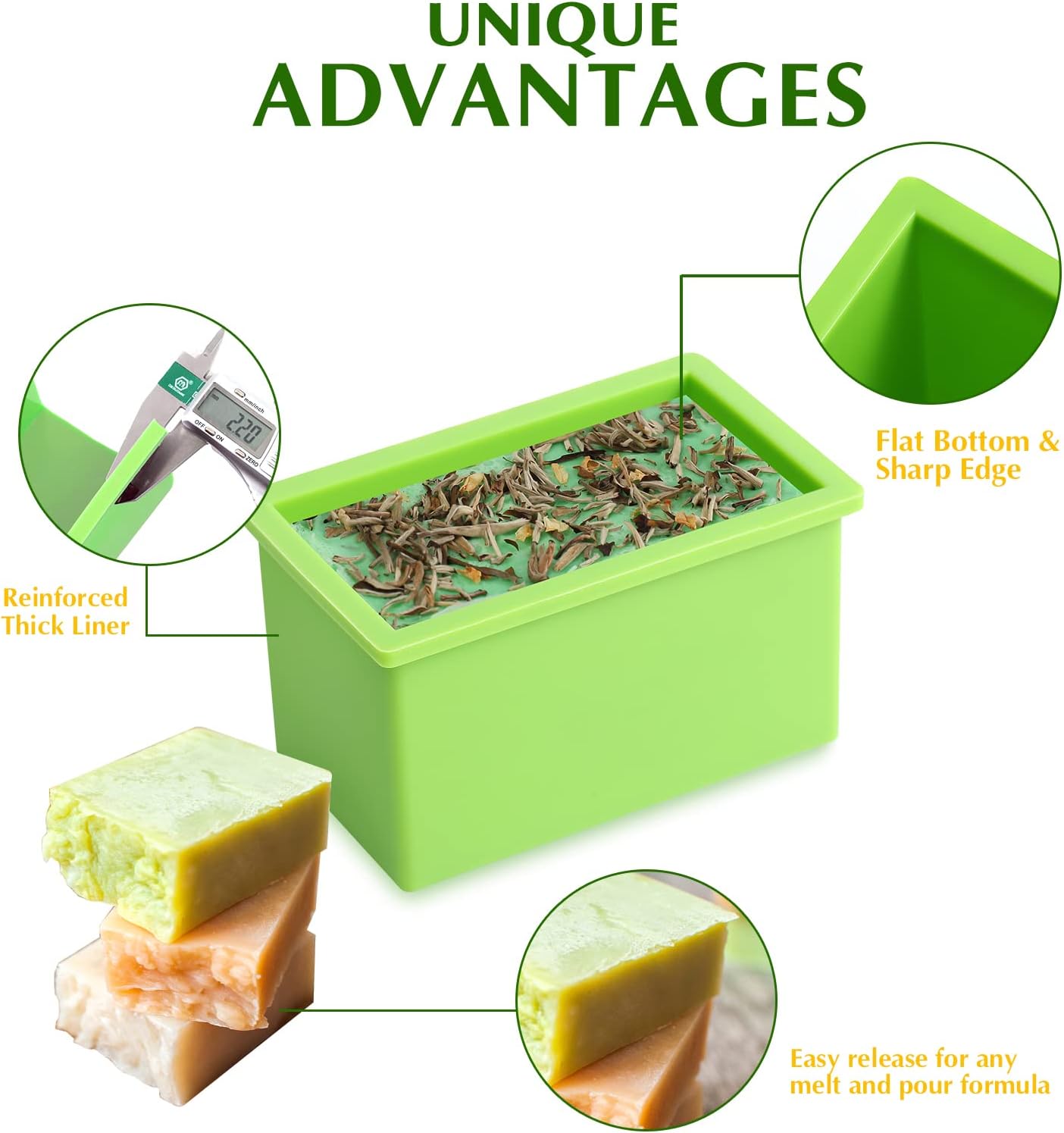 Silicone Soap Molds Rectangle Handmade Small Loaf Bar DIY Swirl Making Mould : Arts, Crafts & Sewing