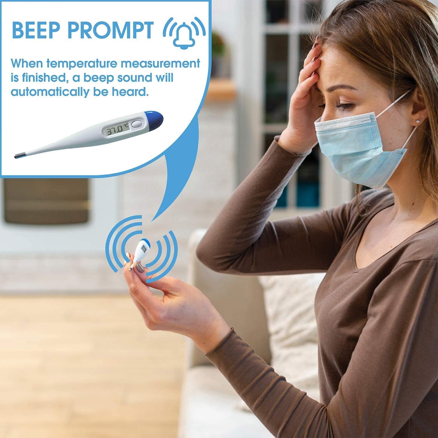 BUMAPO Waterproof Digital Body - Highly Accurate and Fast Readings Basal Body for Baby and Adult - 1/100th Degree High Precision : Health & Household