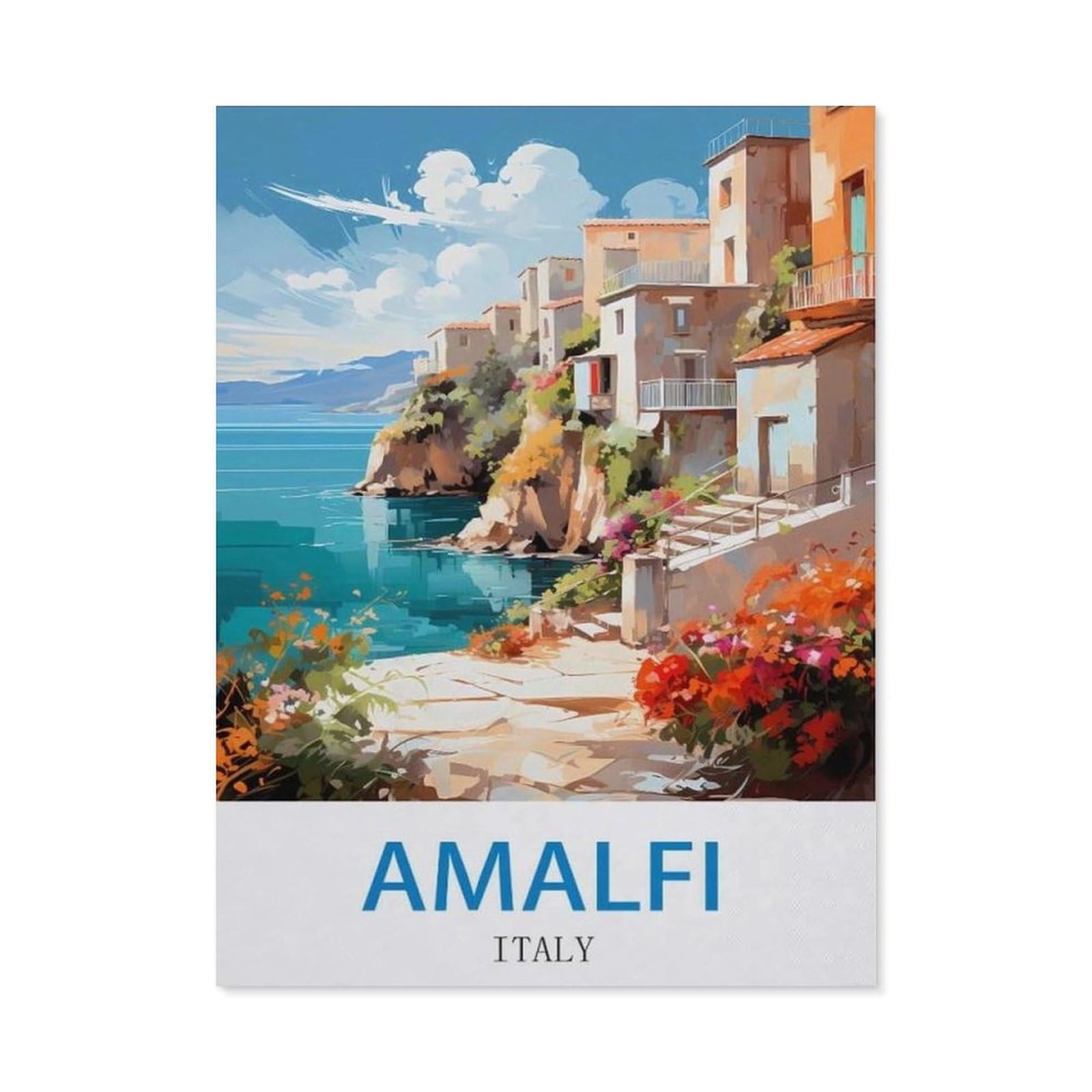 BEAYODKP Diamond Painting，Amalfi Italy（30x40cm）
