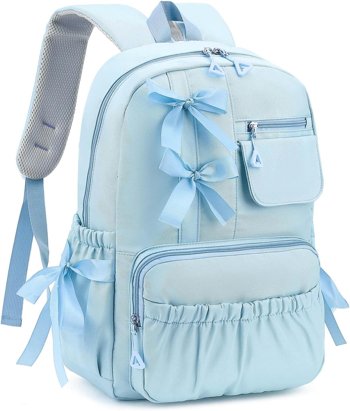 RTGNEI Kawaii Coquette Backpack with Bows for Teen Girls School Bookbag Aesthetic Dance Bag