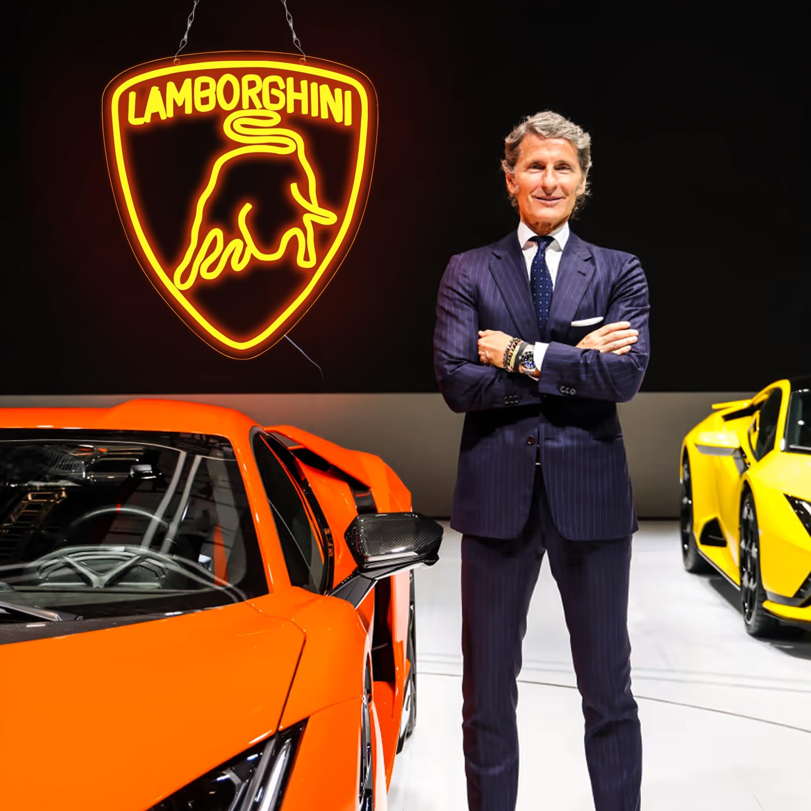 WonderfulLife Targa al neon con logo auto per decorazione