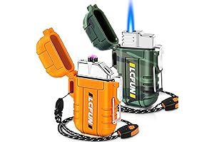 LcFun Arc Torch Lighter: Waterproof, Windproof, Electric Dual Arc USB Rechargeable Flameless...