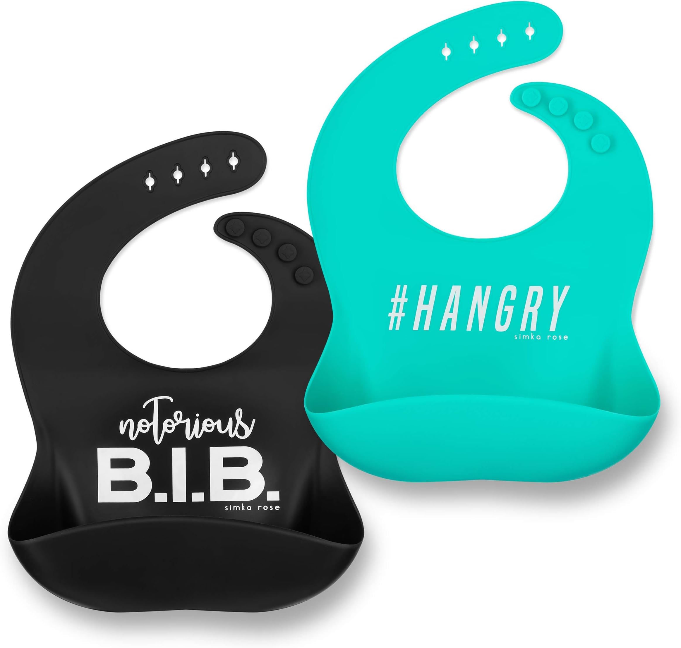 Silicone Baby Bibs with Food Catcher - Adjustable Soft Catch All Bib for Boys & Girls - High Chair Dining Table