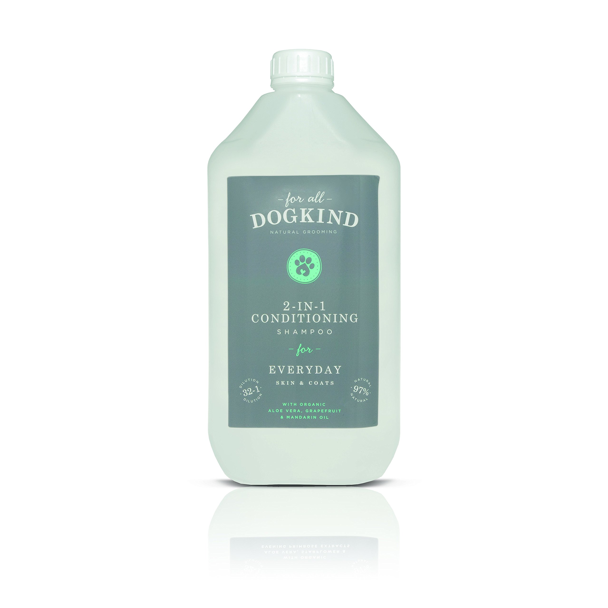 For All DogKind 2-in-1 Conditioning Dog Shampoo for Everyday Skin and Coats Natural Ingredients, Ph Balanced