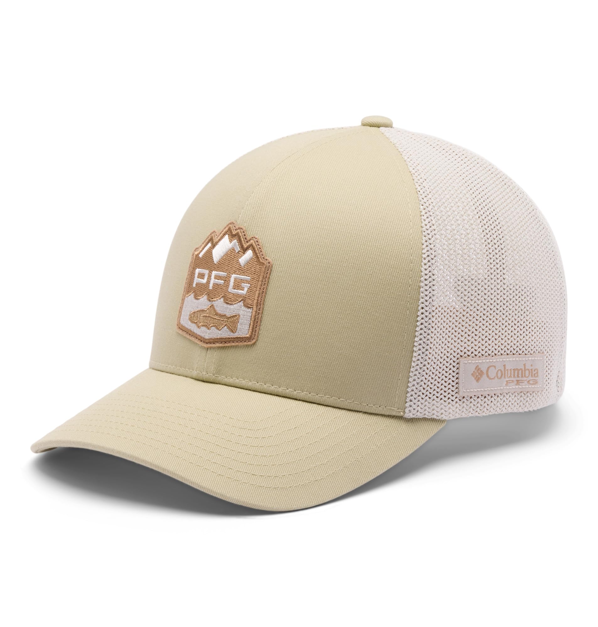 Columbia Unisex-Adult PFG Patch Mesh Ball Cap, Serpentine/Fell Patch, XXL