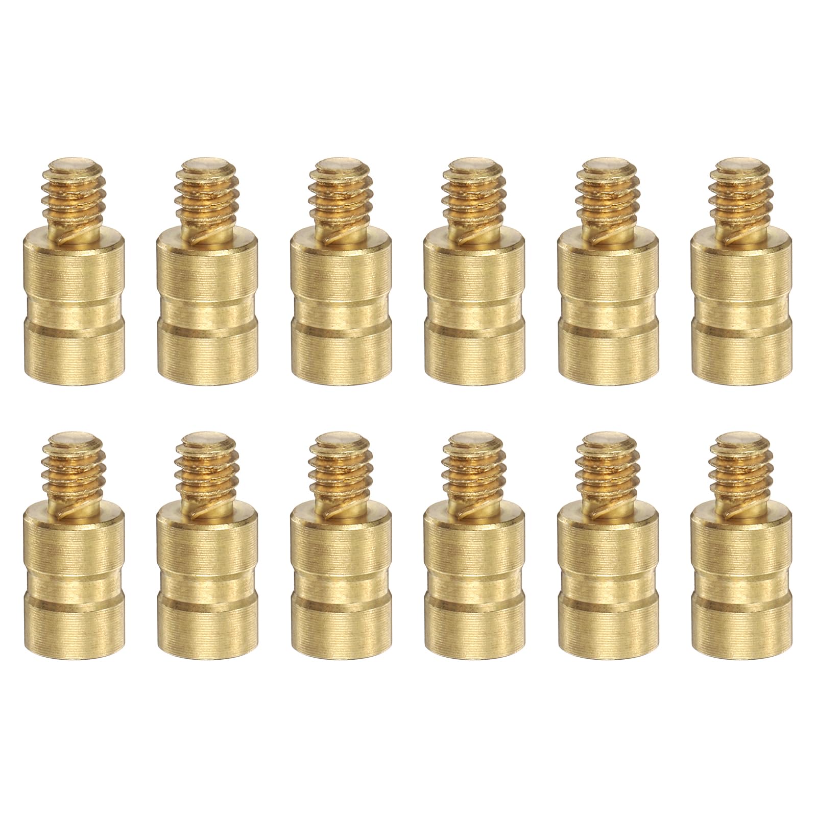 YELARXI 4 Pack Arrow Insert, 25 Grain Archery Brass Screw Insert Arrow Weight Archery Hunting Accessory for 6.2mm/0.244" Carbon Arrow Field Points Shaft