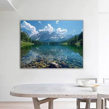 キャンパス アートパネル Amazon.co.jp: ZFXFHDR(へ楽ーツ) 風景画 アートパネル 湖の風景 絵画