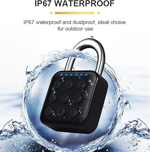 Miniatura 5 de HIFAM Candado de combinación de 6 dígitos de alta seguridad IP67 clasificado, aleación de zinc resistente a la corrosión, anticorrosión, para