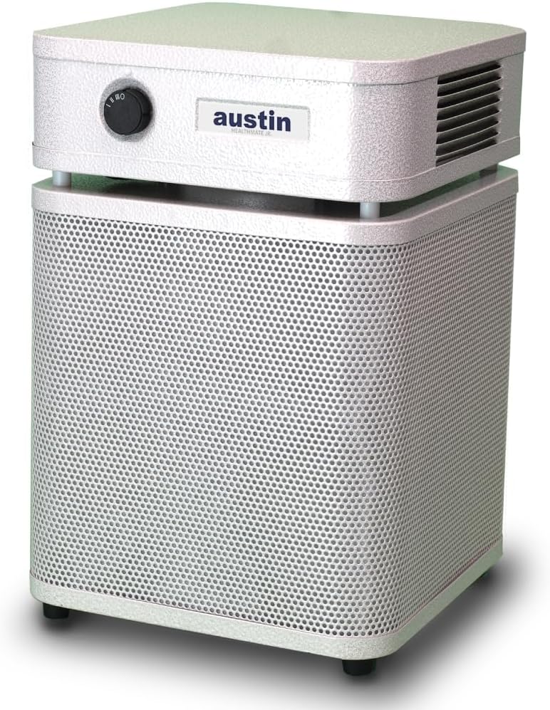 Austin Air HealthMate Plus Junior Air Purifier Sandstone - Advanced 4- Stage Filtration Air Purifiers For Home with Activated Carbon & Zeolite - Ideal as Air Purifiers for Bedroom, Model A250