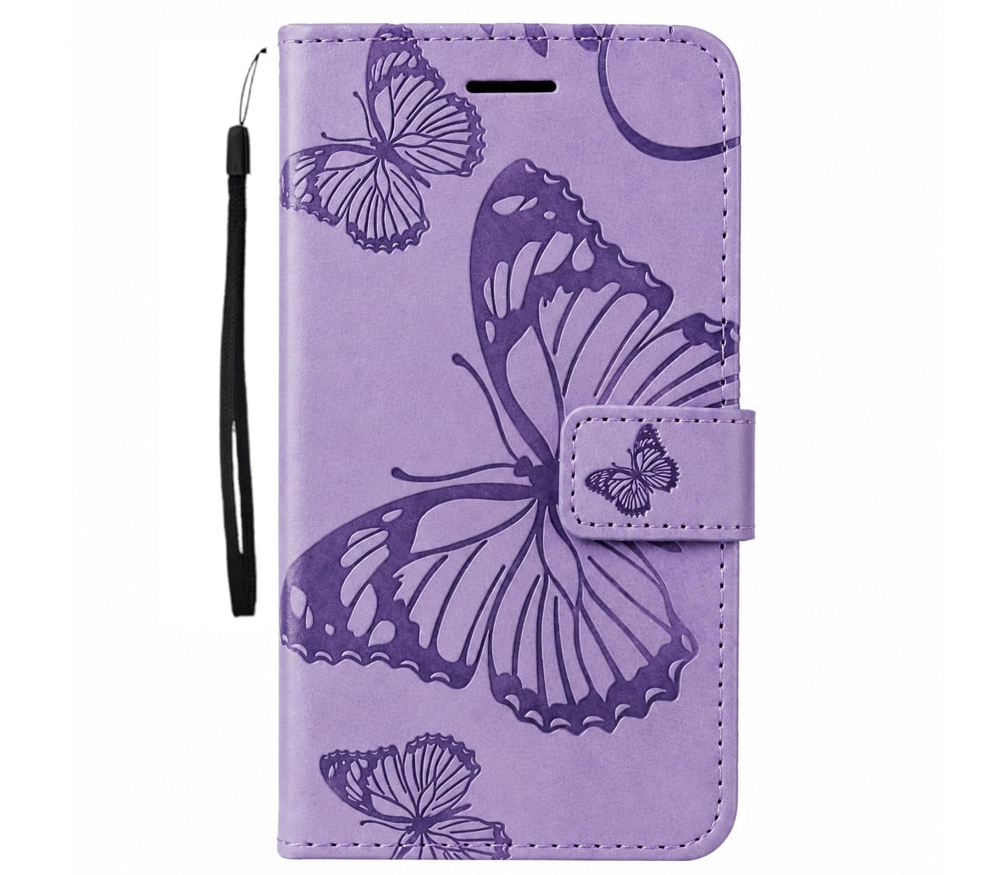 TELETEL Diva Series Butterfly Embossing Pu Leather Flip Wallet Case Cover with Card Holder | Magnetic Closure (Purple) for Apple iPhone 11 6.1 inch-picture-25