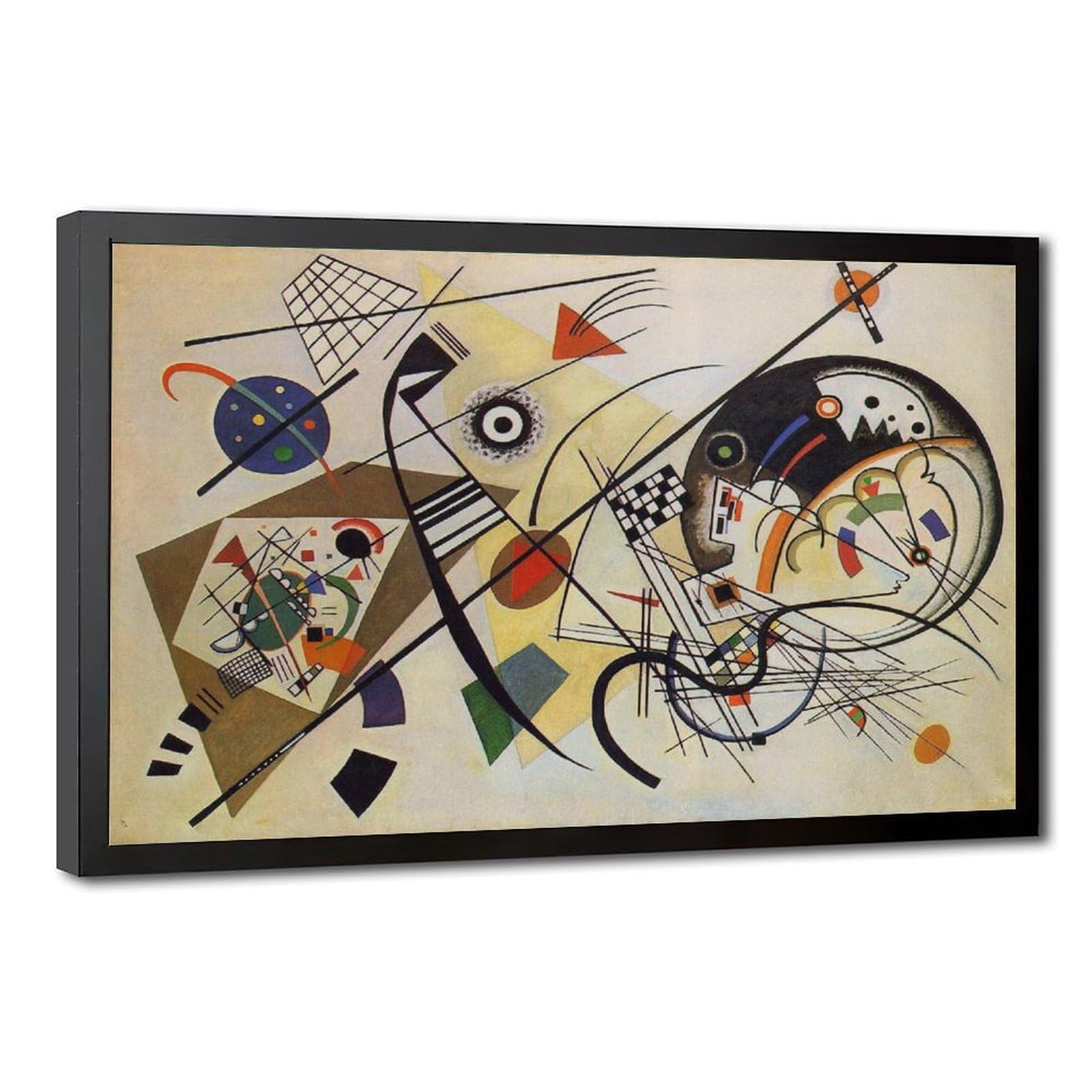 WCYB Transverse Line Wassily Kandinsky Posters Prints Canvas Deco Paintings Wall Art Hangable Frame 16" L X 24" W
