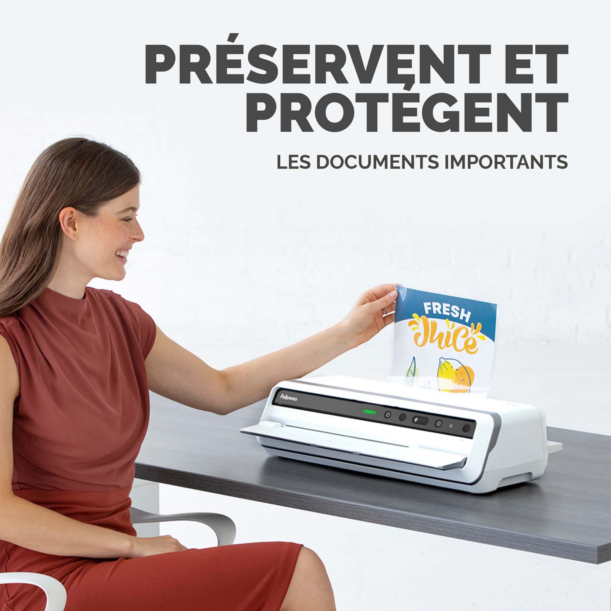 Fellowes pochettes de plastification Admire A4 80 microns lot de 25 brillant
