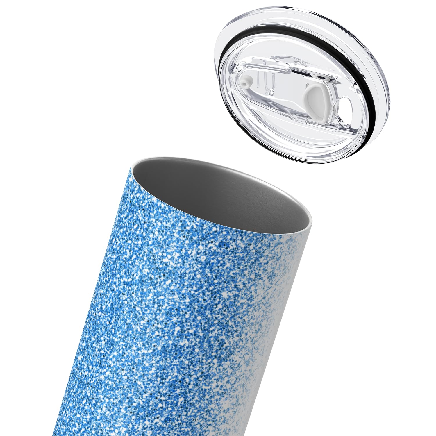 Personalized Tumblers with Straw and Lid Laser Engraved Name on Aqua Gloss 20 oz Stainless Steel Skinny Custom Cups for Women, Mothers, Sisters and Best Friends