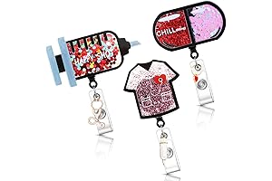 3 Pieces Nurse Shaker Badge Reel