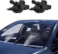PACLVIO 2PCS Front Windshield Washer Nozzles 85381-12300 Kit for Toyota Camry Corolla Lexus RX350 Scion - Durable Spray Jets Replacement
