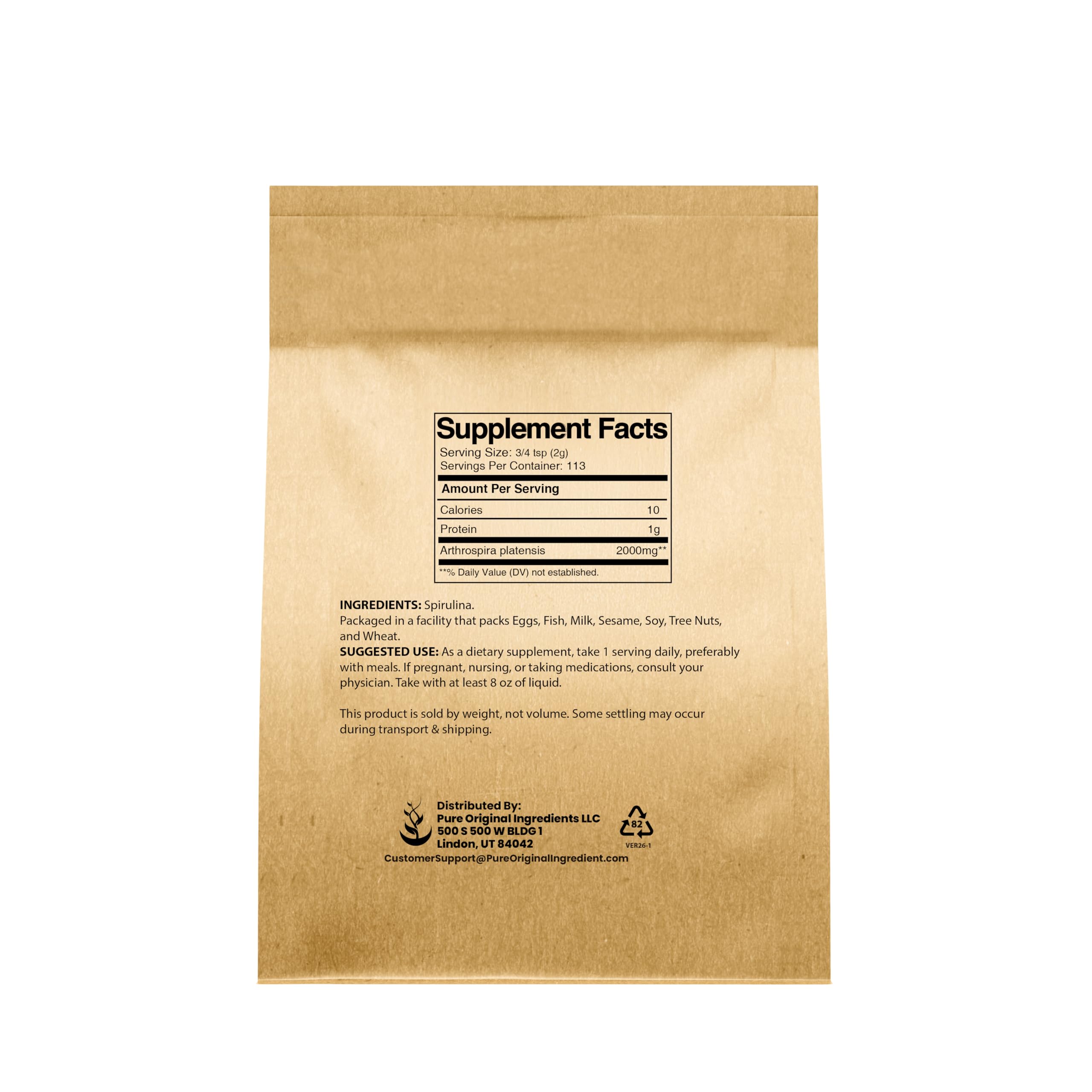 Pure Original Ingredients, Spirulina Powder, 8 Oz — Amazon image 2