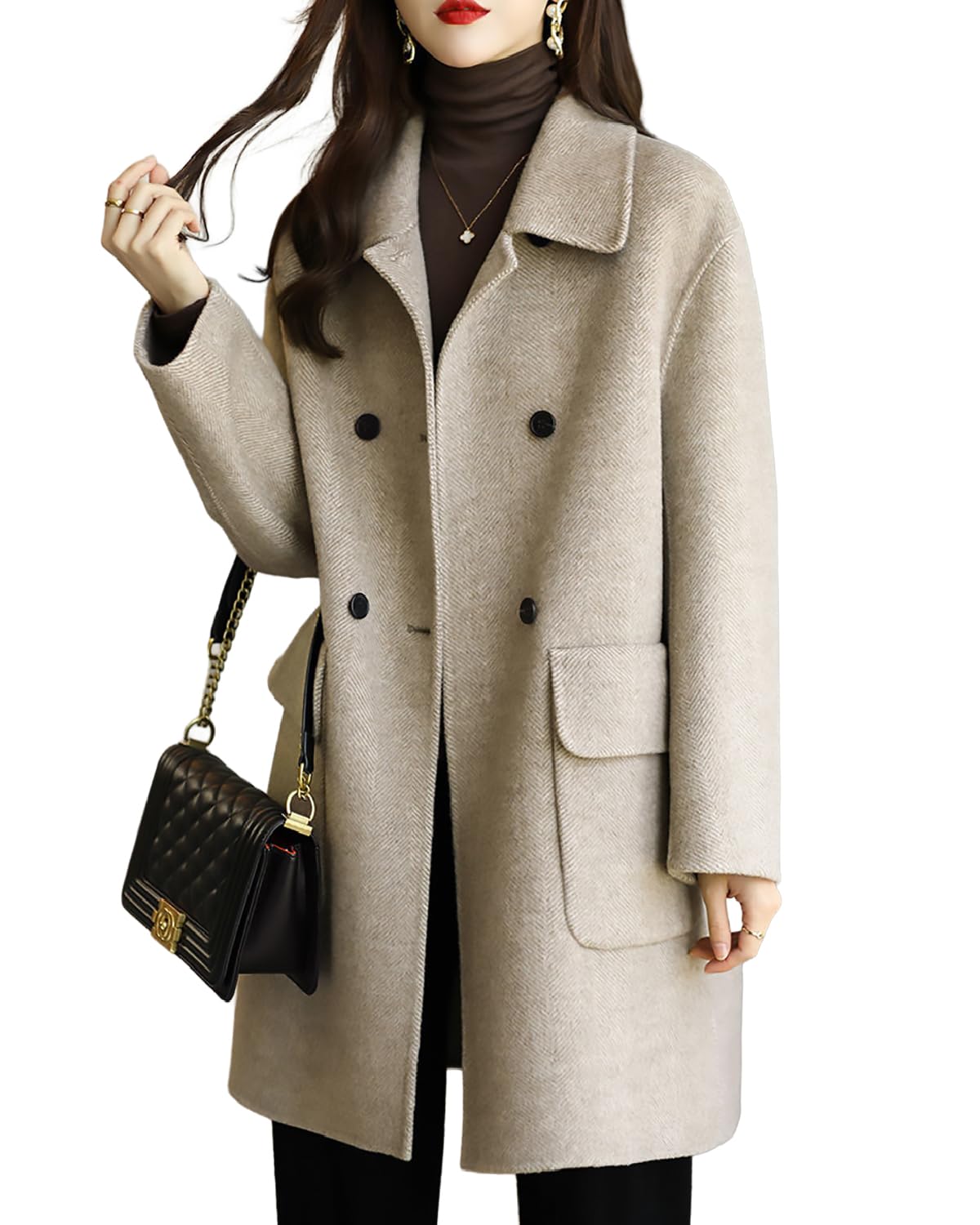 emu's more(エムズ モア) Em's More Women's Chester Coat, Autumn/Winter, Outerwear-picture-41