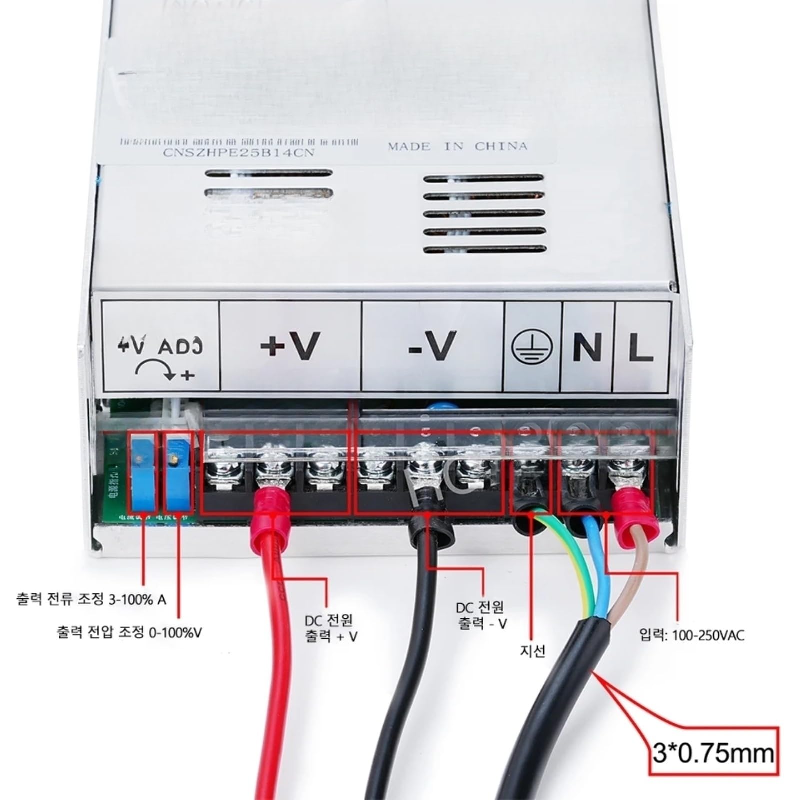 Fuente de alimentación ajustable 110/220V AC/DC(200V 500W 220 V)