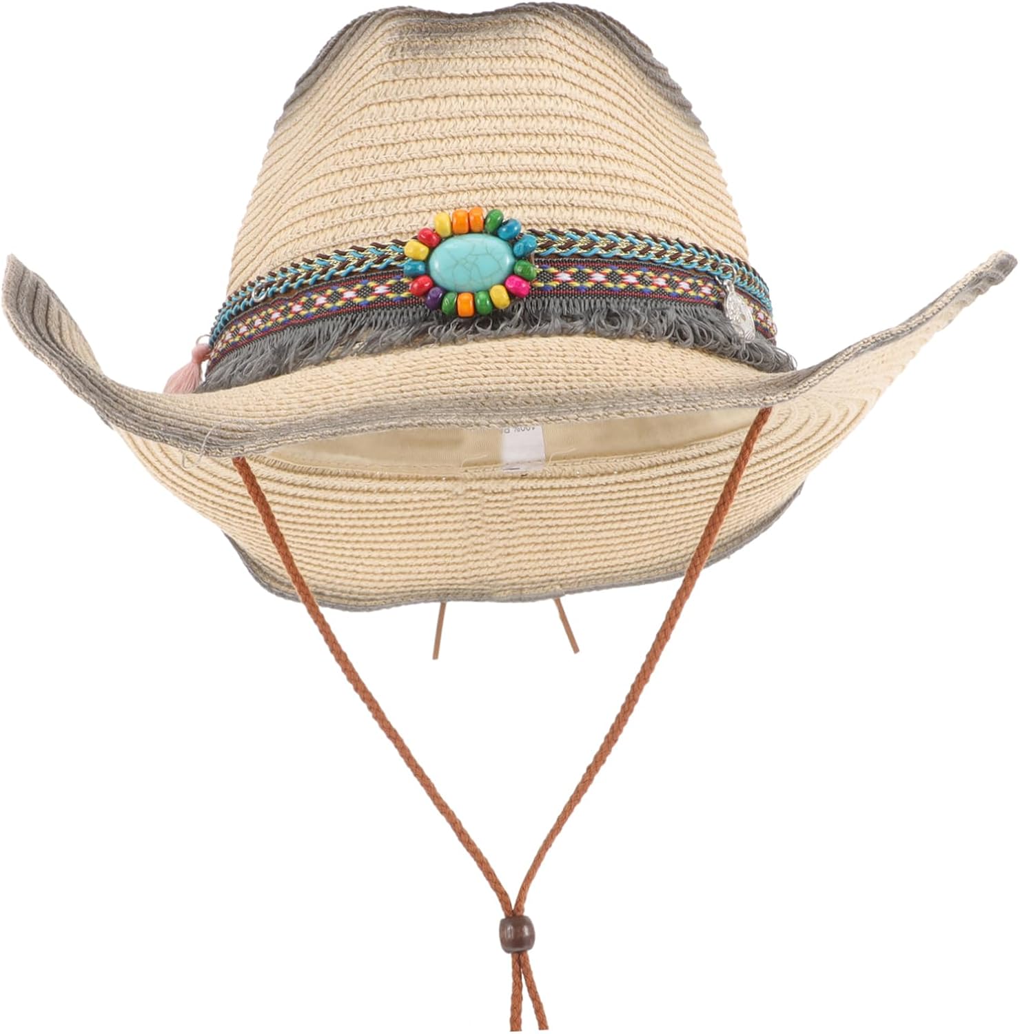 Wide Brim Straw Sun Hat for Outdoor Beach and Horseback