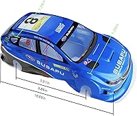 Vista 4 de Manrock 1/10 Escala RC Pintado Drift Racing Touring Onroad Carrocería Coche Shell Sti X Azul