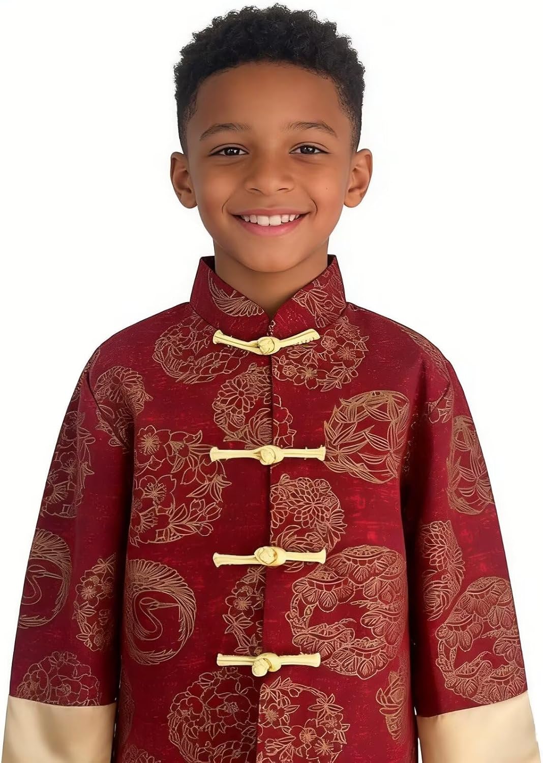 Boys Lunar New Year Chinese Jacket Dragon Traditional Coat Outfits Kids Tang Suit
