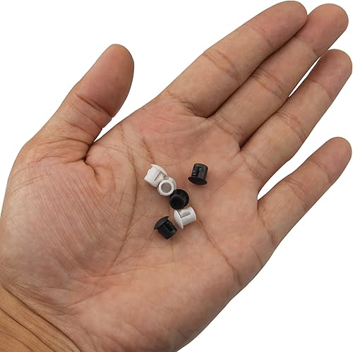 Miniatura 4 de Rrina 40 tapones de plástico de 0.236 in0.236 pulgadas, tipo empotrado, tubo de orificio de bloqueo a presión para muebles, postes de esgrima, tapas