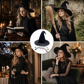 Elphaba Hat with Elphaba Glasses