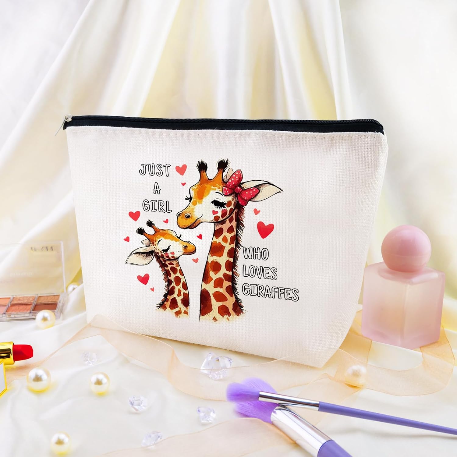 Giraffe Gifts for Women Giraffes Gift for Her Giraffe Decor Stuff Bag for Giraffes Lovers Giraffes Cosmetic Bag Travel Toiletry Bags Graduation Birthday Christmas Stocking Stuffers - Image 3