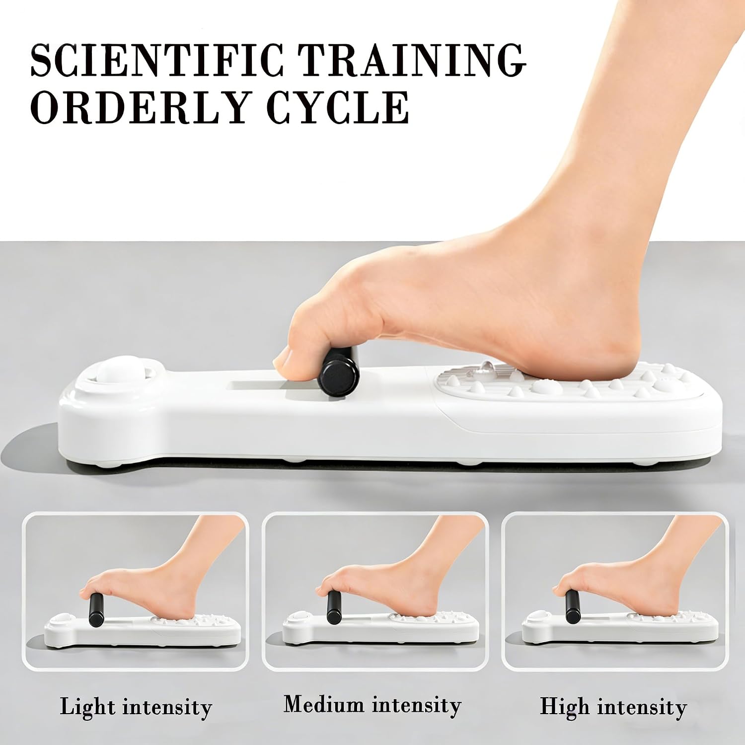 Arch Trainer Foot Exerciser, Adjustable Resistance for Plantar Fasciitis | 2-in-1 Arch Trainer & Massage Roller, 3 Resistance Levels, Non-Slip Base, Portable, for Flat Feet Adults Seniors Pain Relief