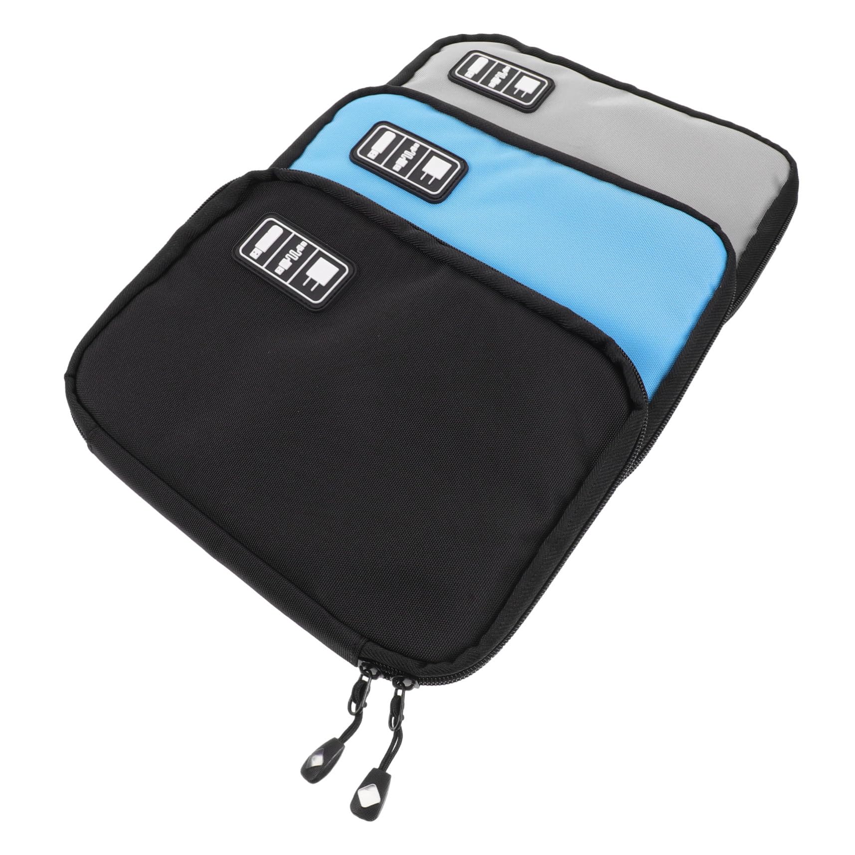 Borsa Organizer per Cavi Digitali 3 Pezzi in Nylon Portatile