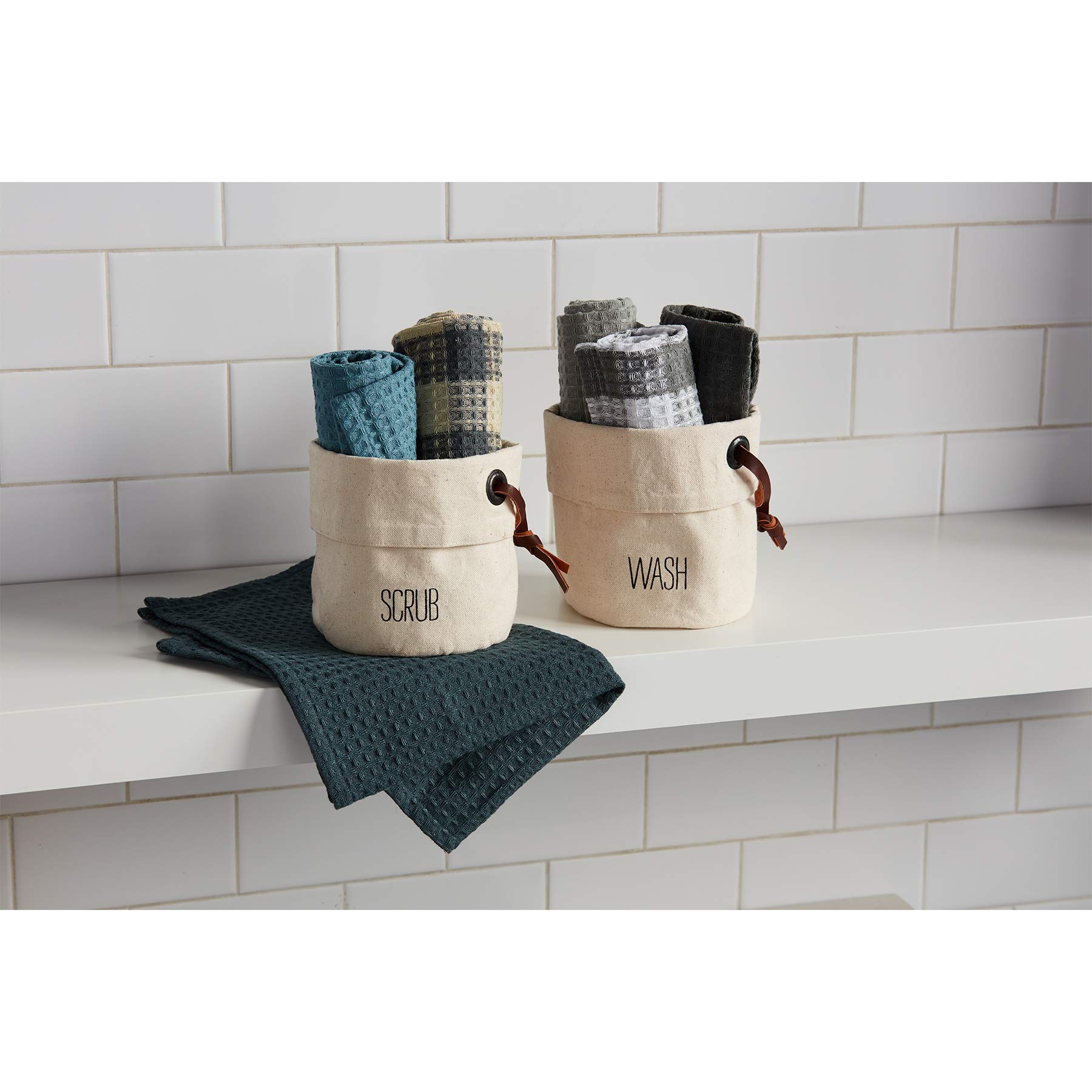 Mud Pie Set Di 3 Asciugamani In Cotone Giallo – 35,6x53,3 Cm – Design Unico - 3