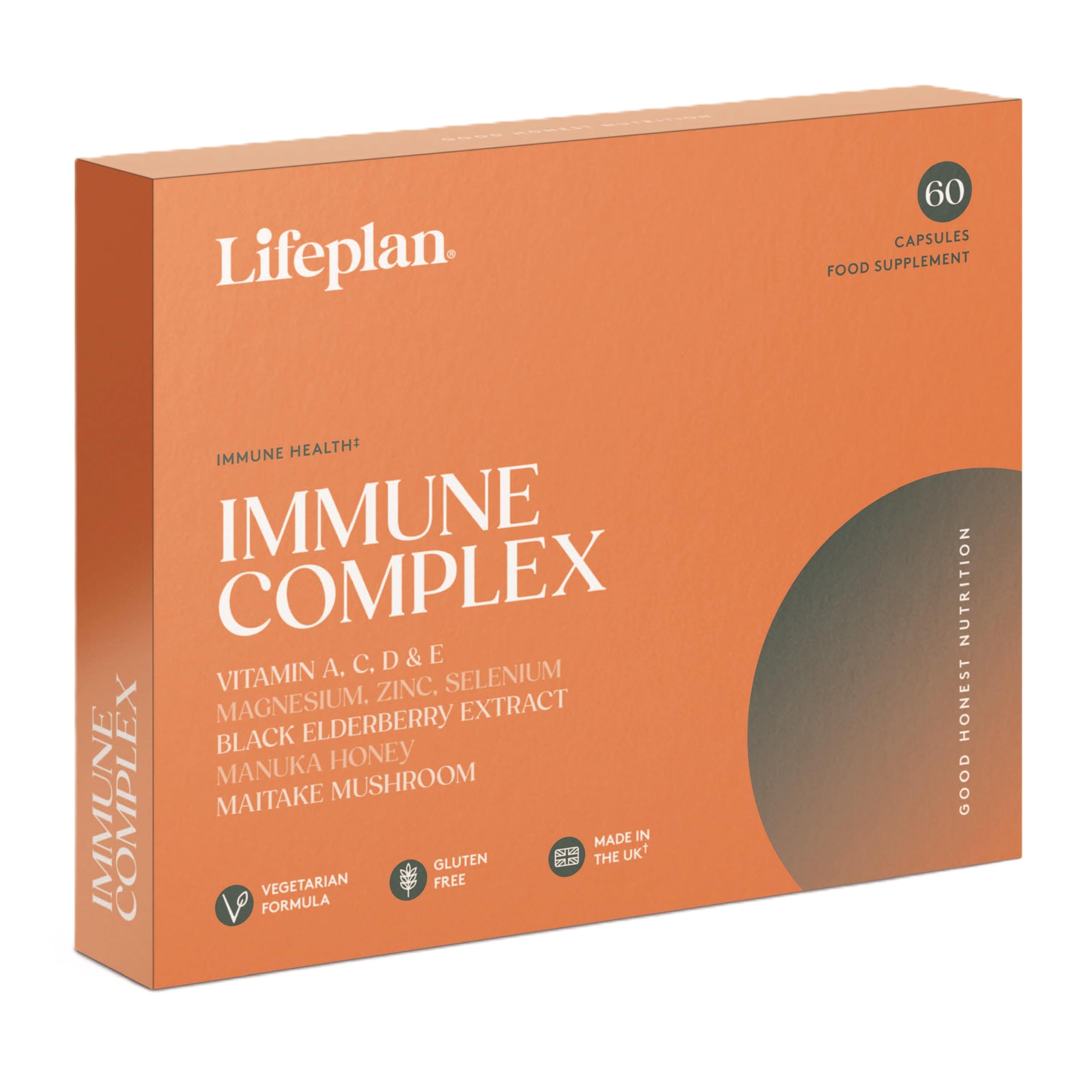 LIFEPLAN Immune Complex 60 Capsules – Immune Support Supplement – Vitamins & Minerals for Daily Immune Defence – 81.66g