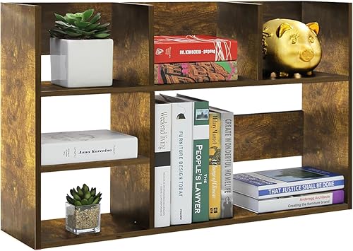 Miniatura 1 de TY ARTS & CULTURE - Organizador de almacenamiento de escritorio de madera, multiusos, estantería de escritorio, estante grande, estante de encimera,