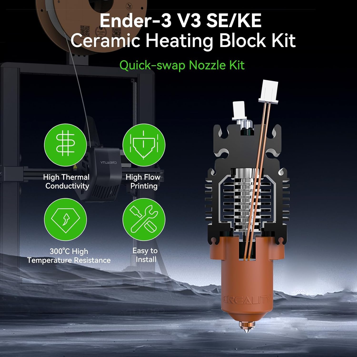 Creality Ender 3 V3 KE Kit Hotend en céramique 300 °C haute température