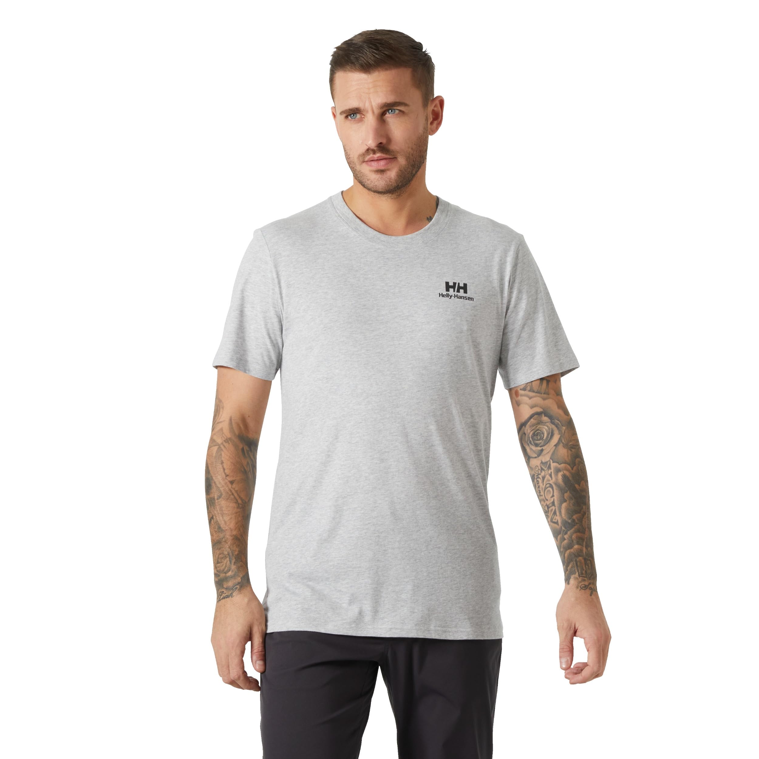 Helly Hansen Hommes T-Shirt Graphique Nord, Gris Chiné 3.0, L-image