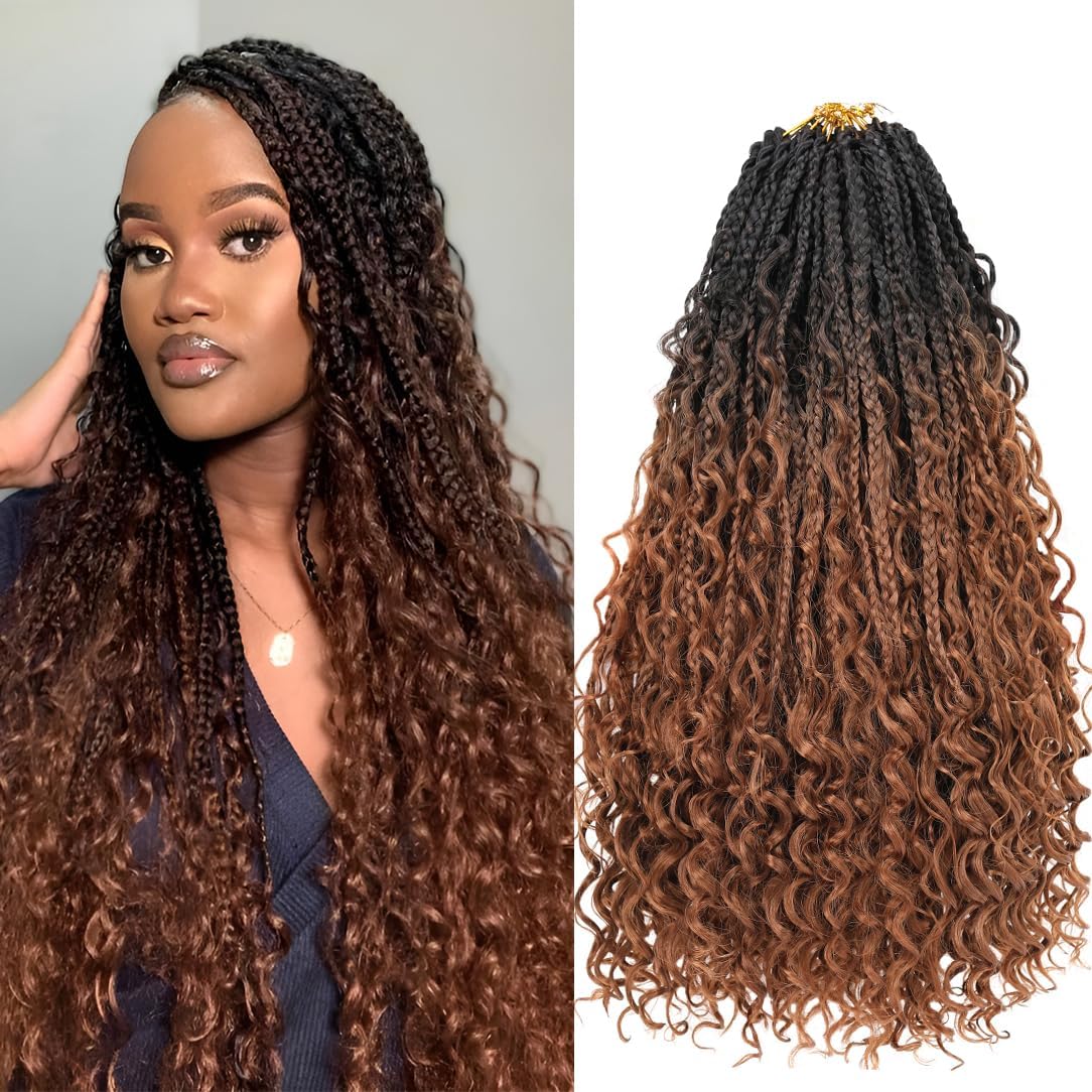 Amazon.com : Beverlee 18 Inch Boho Box Braids 8 Packs Goddess Box