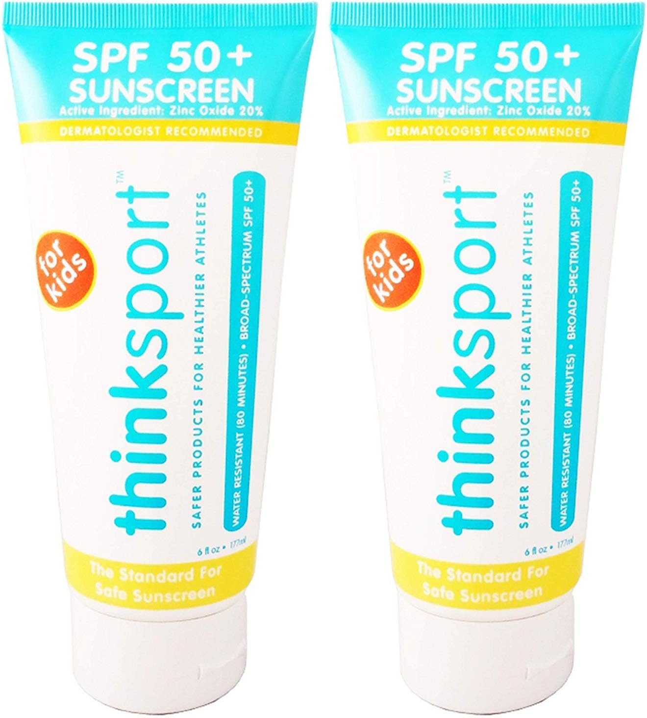 Thinksport Kids Safe Sunscreen SPF 50+ (6 ounce) (2 pack)