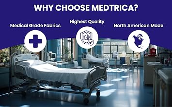 UltraFlex Line Stretcher/Gurney Replacement Mattress with Dartex 4-Way Stretch Pressure-Reducing Cover and 3-Layer Memory Foam Fits Stryker and Hill-ROM Stretchers