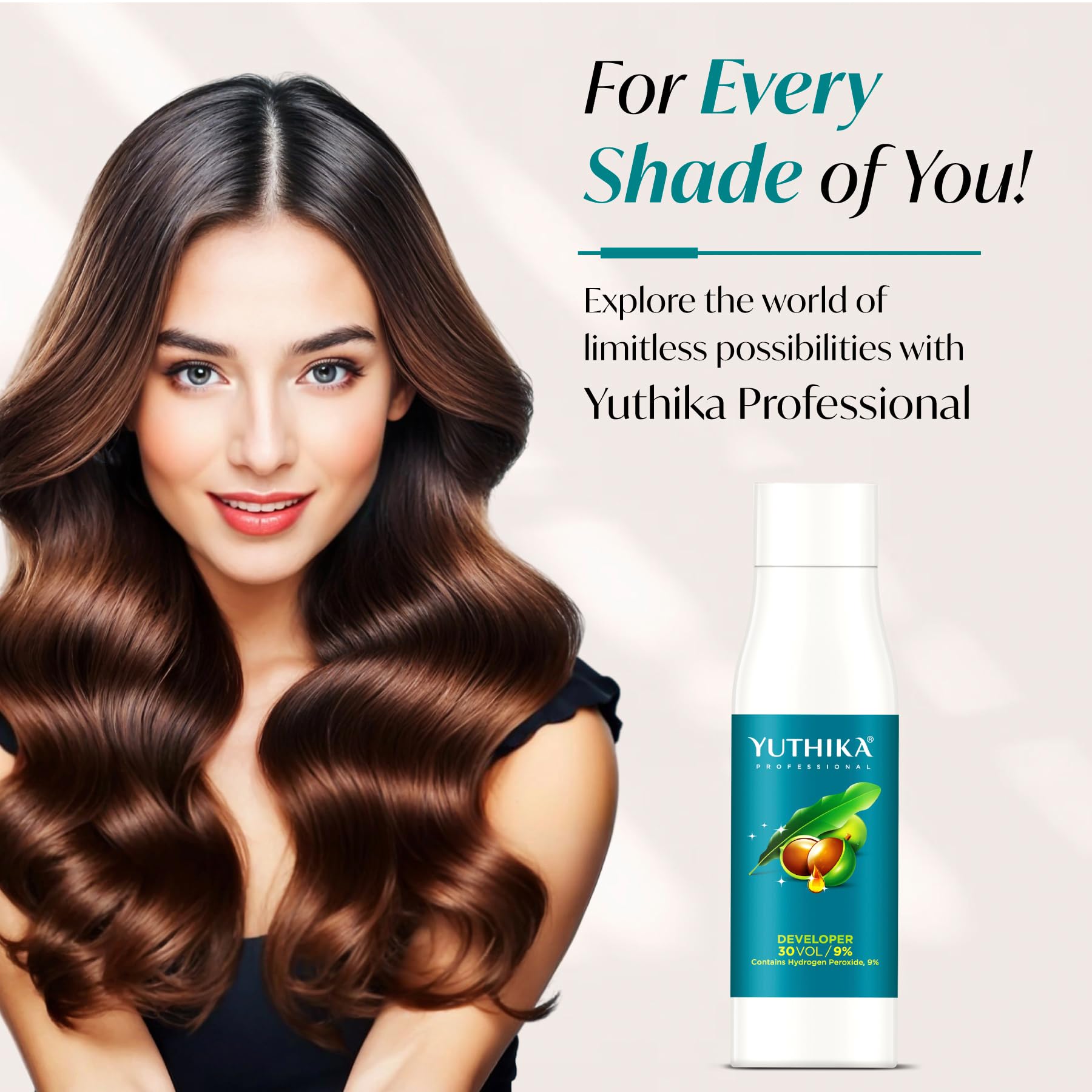 Yuthika Professional Hair Color Developer Cream 30 Volume (9%) β 500 ml | Salon Grade Formula | Smooth & Even Application | Consistent Color Results 3
