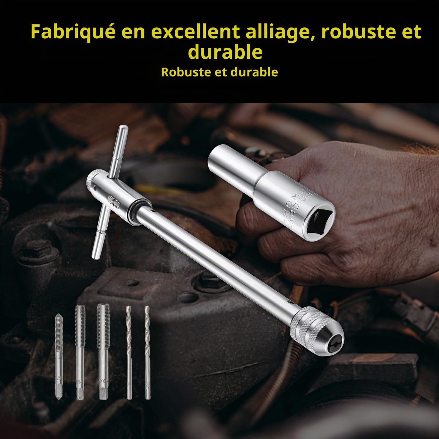 Kit 16 pièces de retrait de bougie de préchauffage cassée 8 mm et 10 mm, outil en acier anti-rouille, étui de rangement inclus