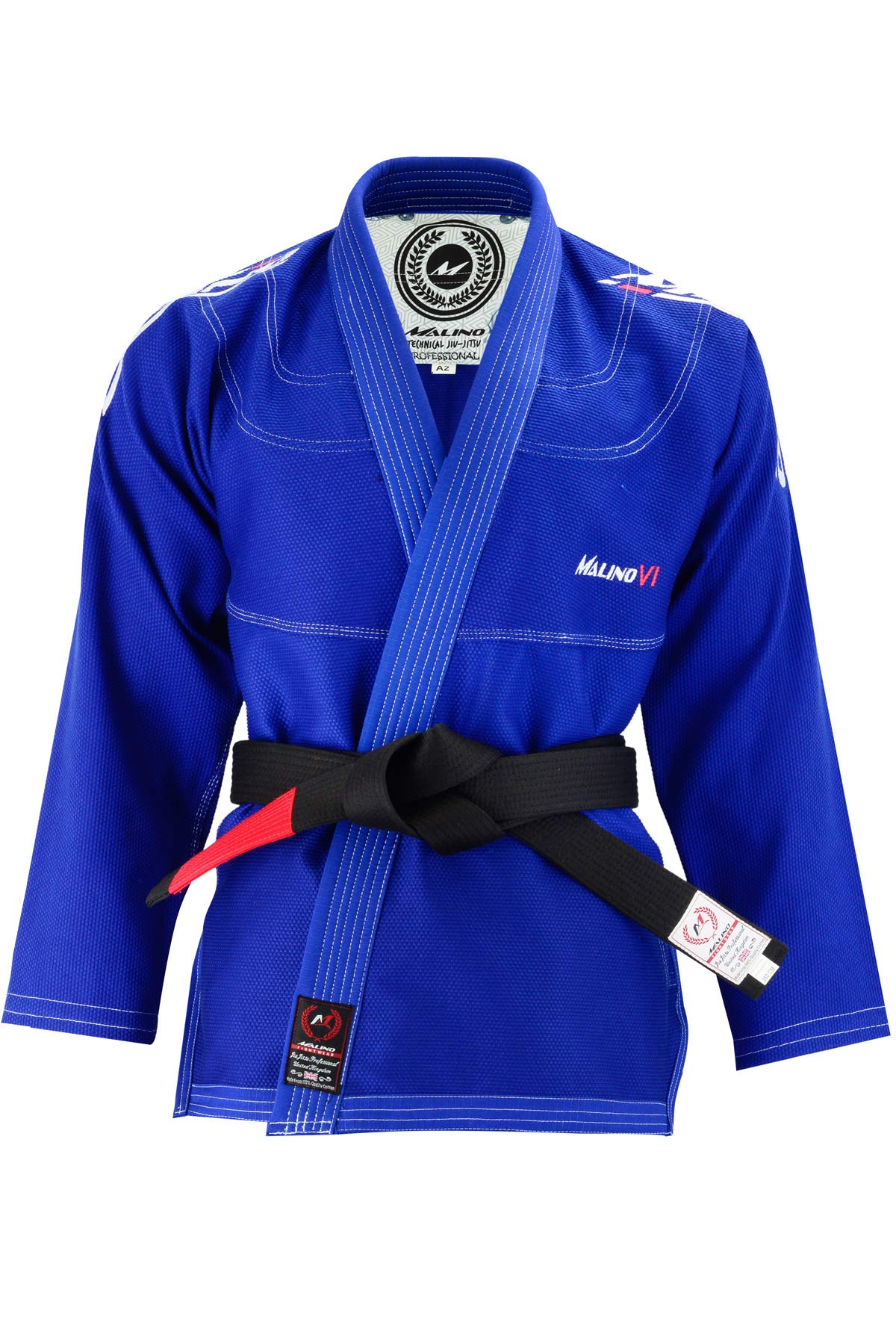 Malino Traje Jiu Jitsu Gi Brasileño Azul 550Gsm 100% Algodón Perla Tejido Talla A2