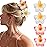 GQLV Hawaiian Flower Claw Hair Accessories for Women - 4PCS Large Nonslip Clips for Thick and Thin Hair, Strong Hold, Cute Banana Clips