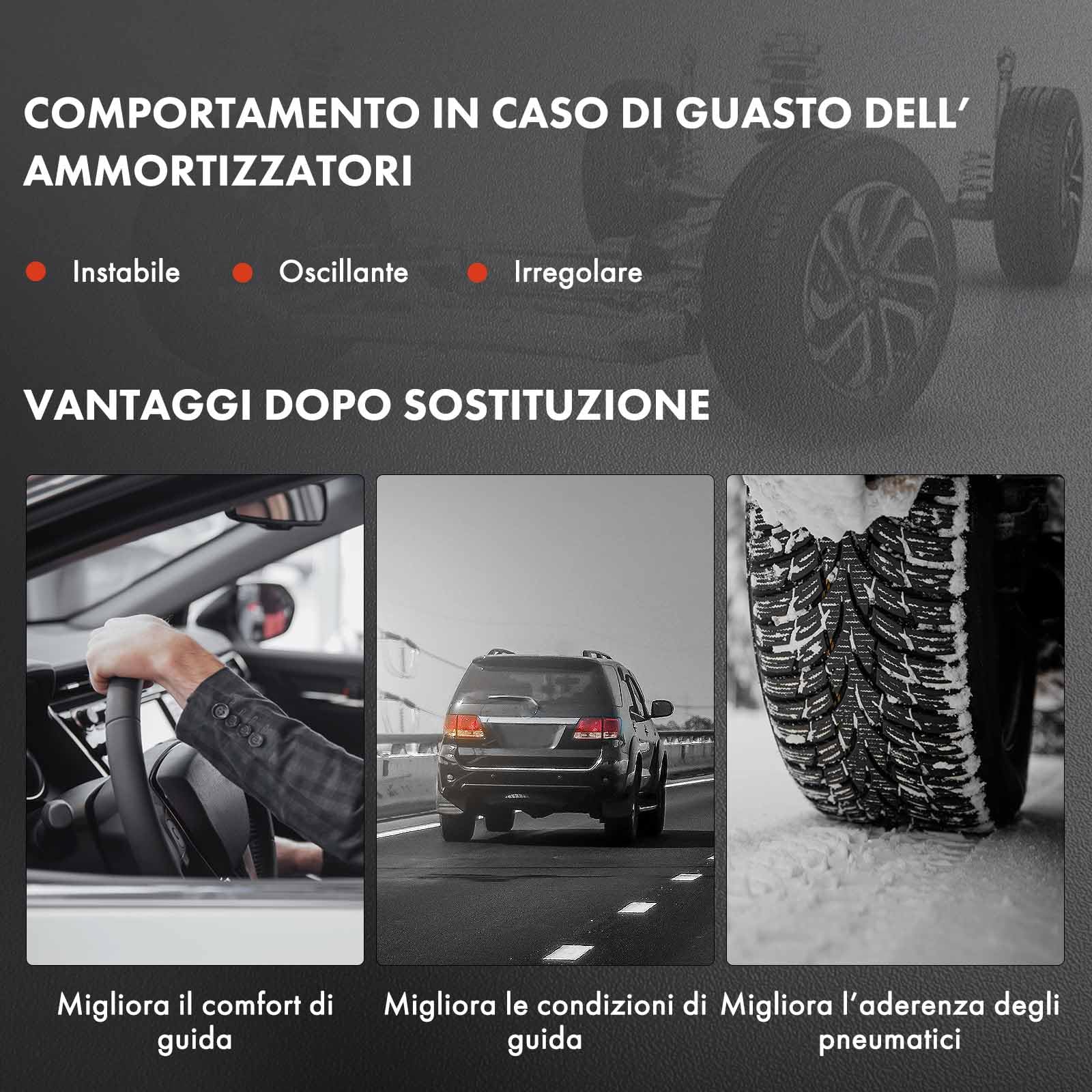 Frankberg 2x Ammortizzatori per sospensioni Ammortizzatori per telaio Anteriore sinistro destro 521mm Pressione del gas Compatibile con Serie 3 Touring E91 Serie 3 E90 Serie 3 Cabriolet E93 310982