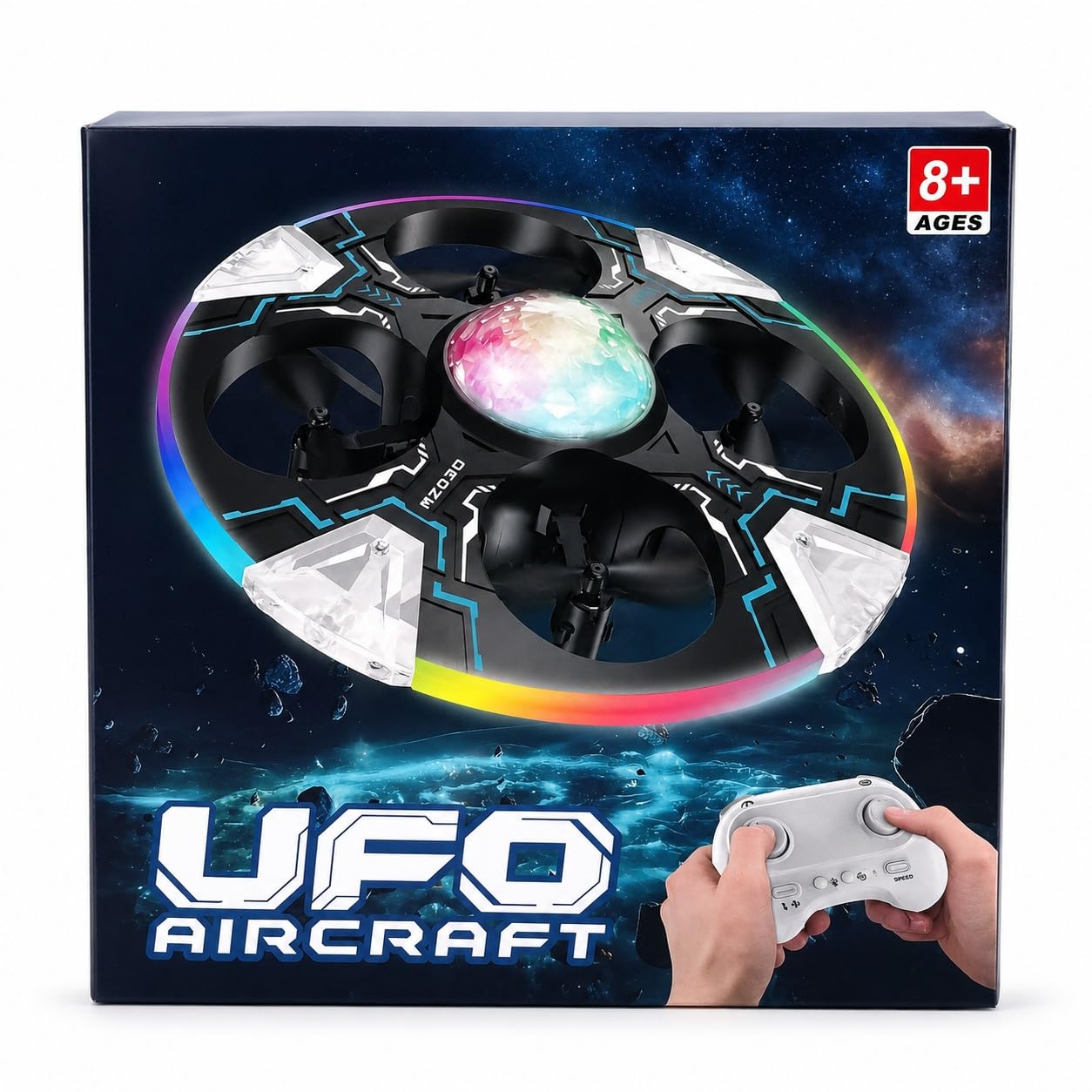 Kridaraa Universal Flying Toy with Lights, Music, & Hand Sensor Control | Bump & Go Action | 360° Rotating Space Toy | Electric Universal Moving Spinner for Kids (8+ Years)-image-38