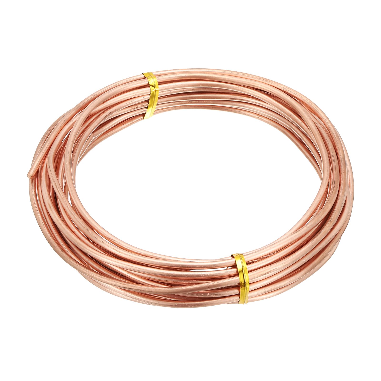 PATIKIL 99.9% Soft Copper Wire for Gardening 8 Gauge/3.2 mm Diameter 21 Feet/6.3 m 1 Pound Spool Pure Bare Copper Wire for Jewelry Making Beading Electroculture Plants