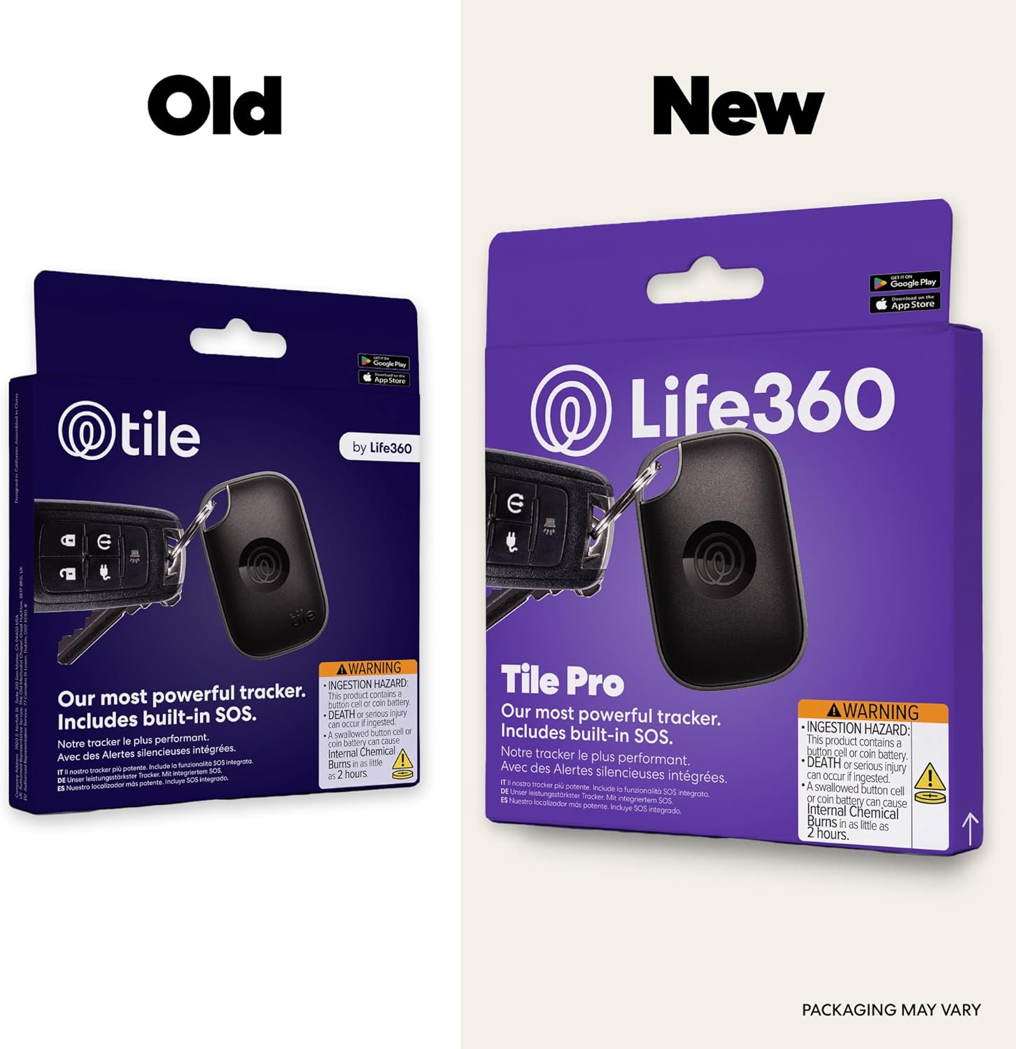 Life360 Tile Pro - Powerful Bluetooth Tracker, Key Finder and Item Locator for Keys, Bags and More. Both iOS and Android Compatible. Phone Finder. 1-Pack (Black)