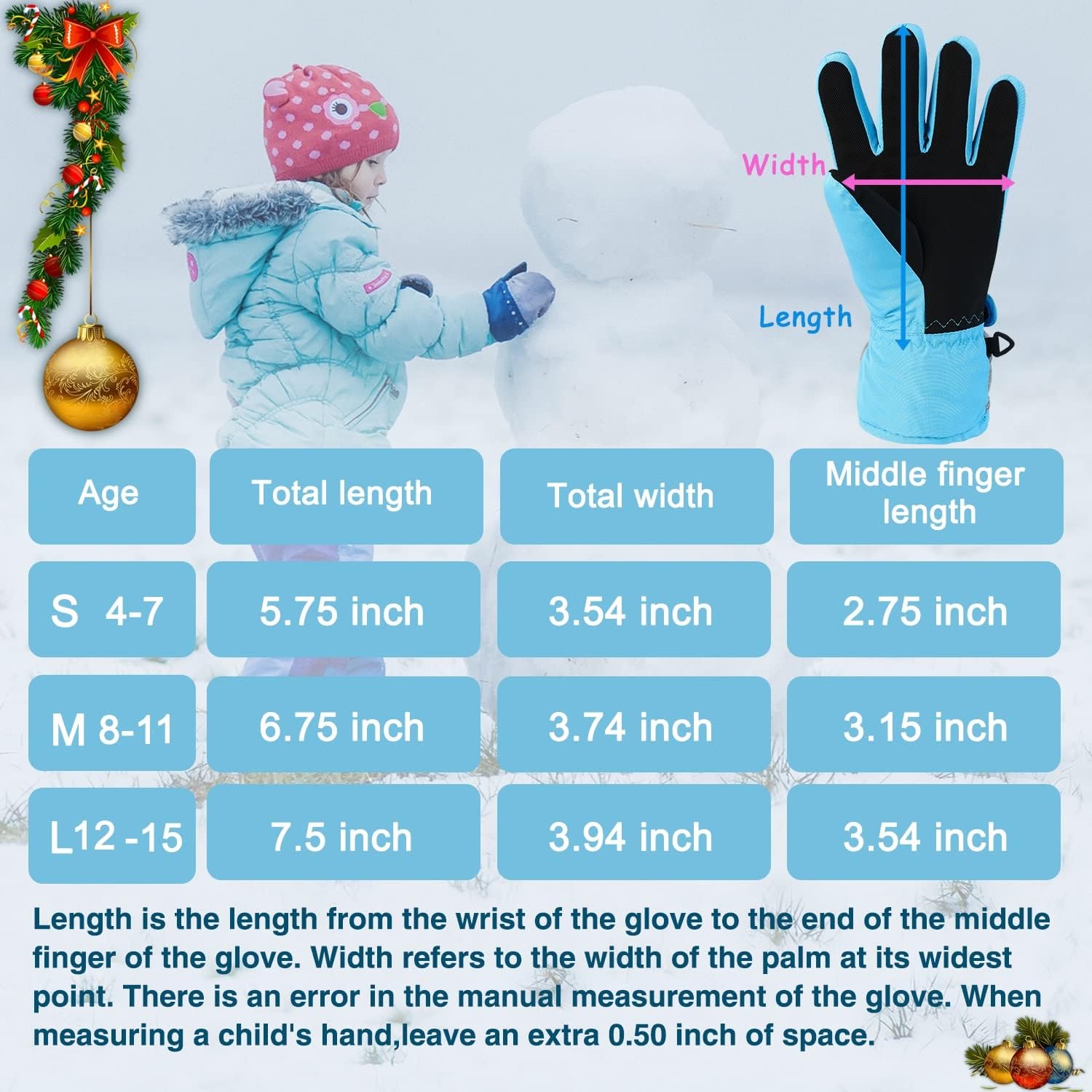 Plazenzon Kids Ski Gloves Waterproof Insulated,Kids Gloves Winter for Skiing,Snow Gloves for Kids Snowborading,Winter Skiing Gloves for Boy & Girl 4-7,8-11,12-15 : Clothing, Shoes & Jewelry