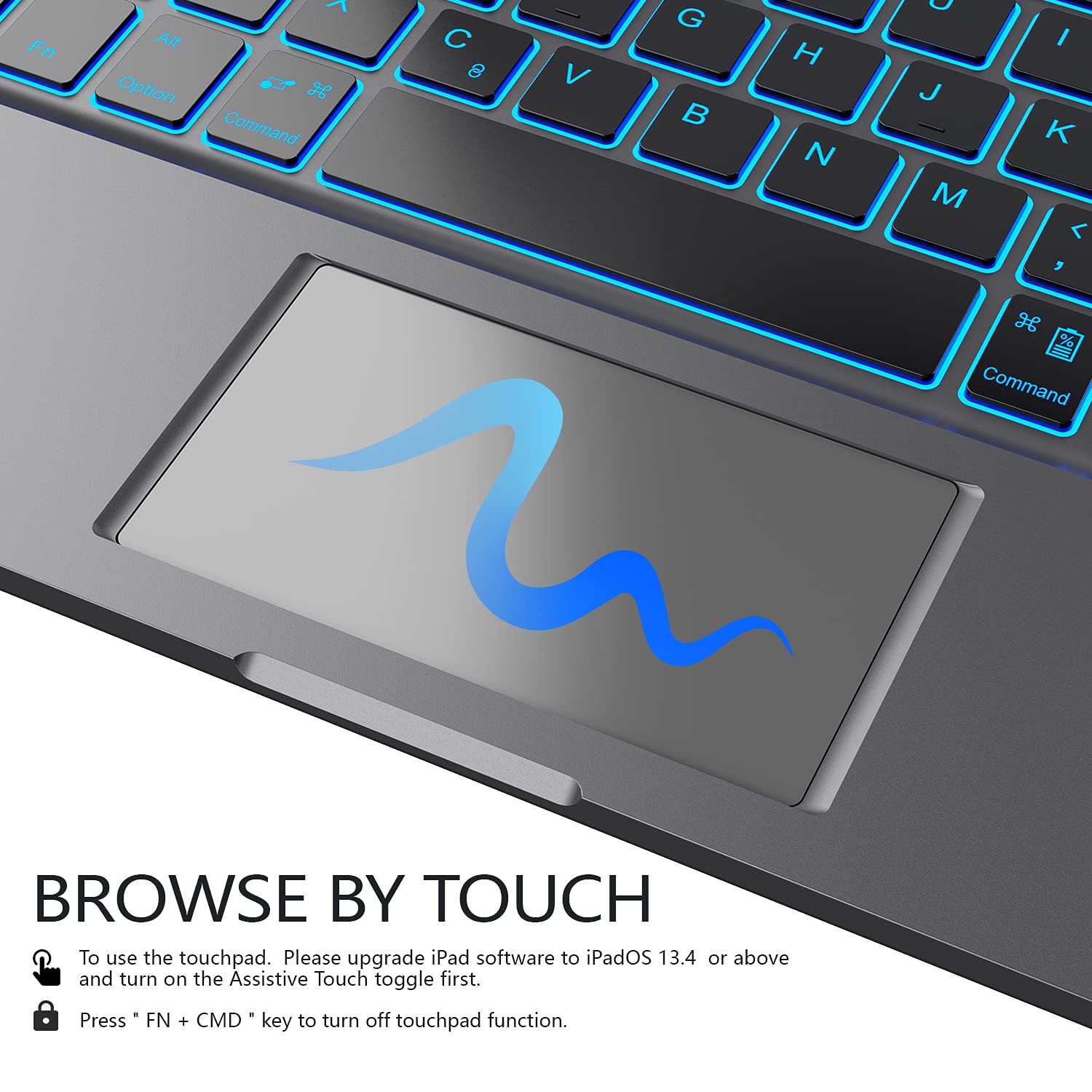 Amazon.co.jp: タッチパッド キーボードケース iPad 第8世代/第7世代 